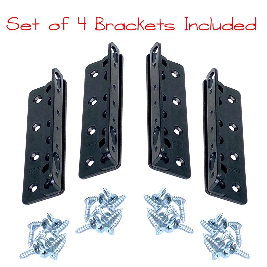 Black no-mortise bed rail bracket