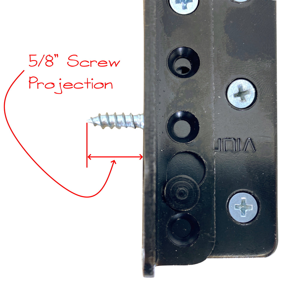 Bed bracket screw projection