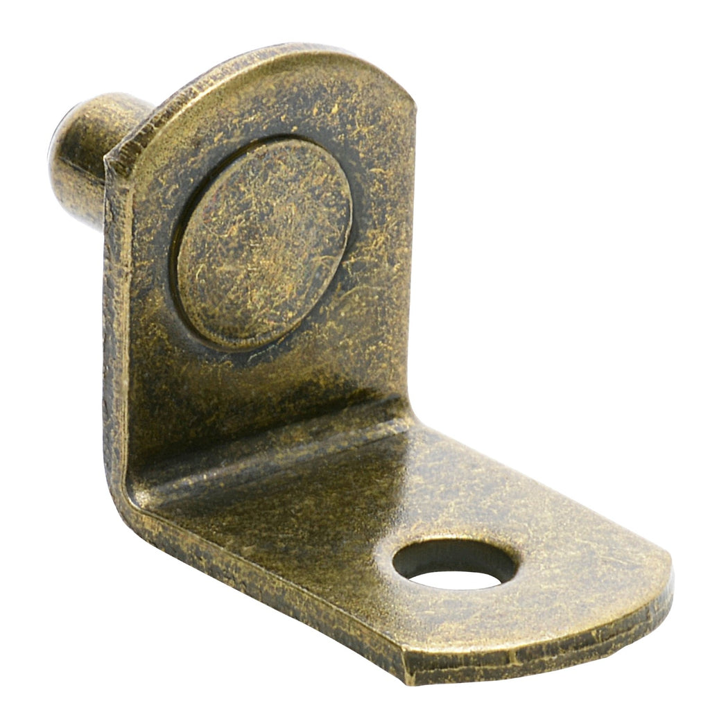 Antique Brass 5mm Bracket Shelf Support Pegs with Hole (25 Pack)