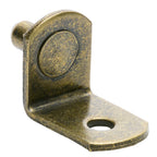 Antique Brass 5mm Bracket Shelf Support Pegs with Hole (25 Pack)