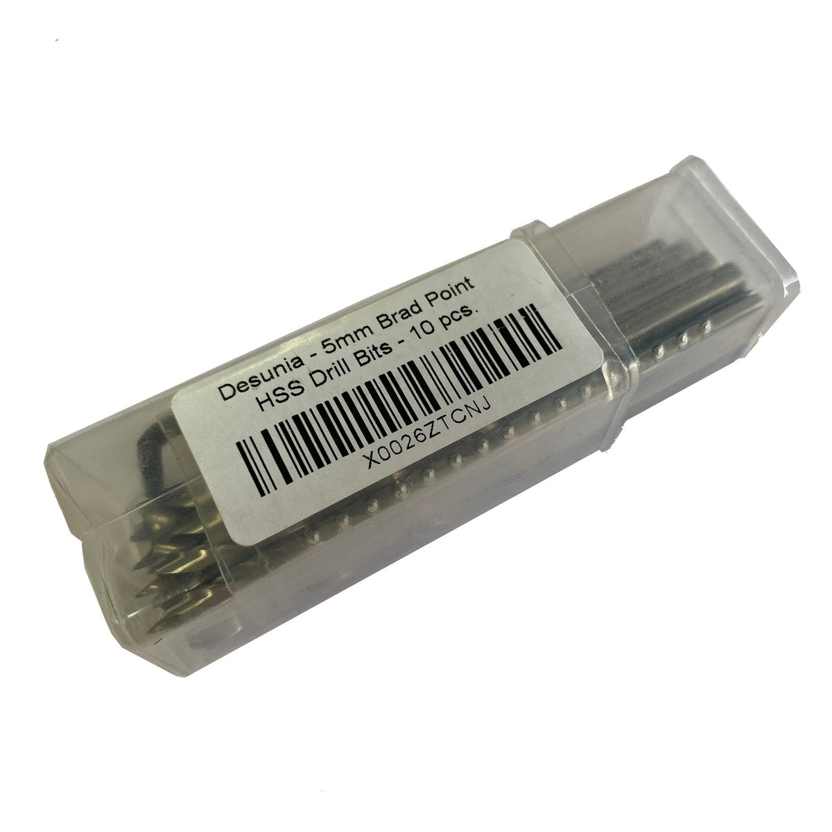 5mm brad point drill bits in re-closable plastic case