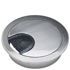 Satin Nickel 2-piece wire grommet with brush opening