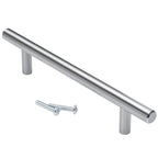 Stainless steel bar pull with 128mm centers