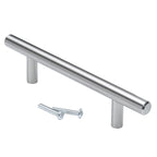Stainless steel bar pull with 96mm centers