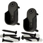 Black oval closet rod screw-on end brackets