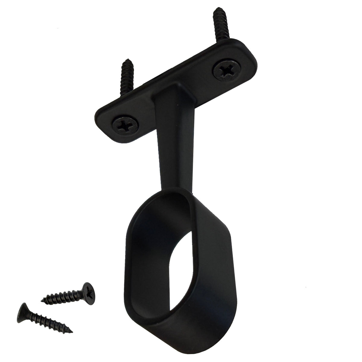 Black oval closet rod mid hanger