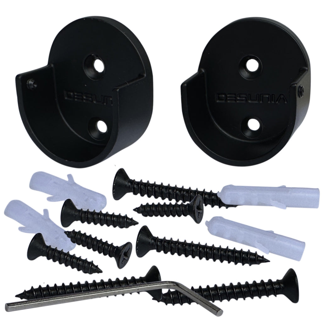 black round closet rod end brackets
