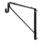 Black Fixed Closet Shelf & Rod Bracket