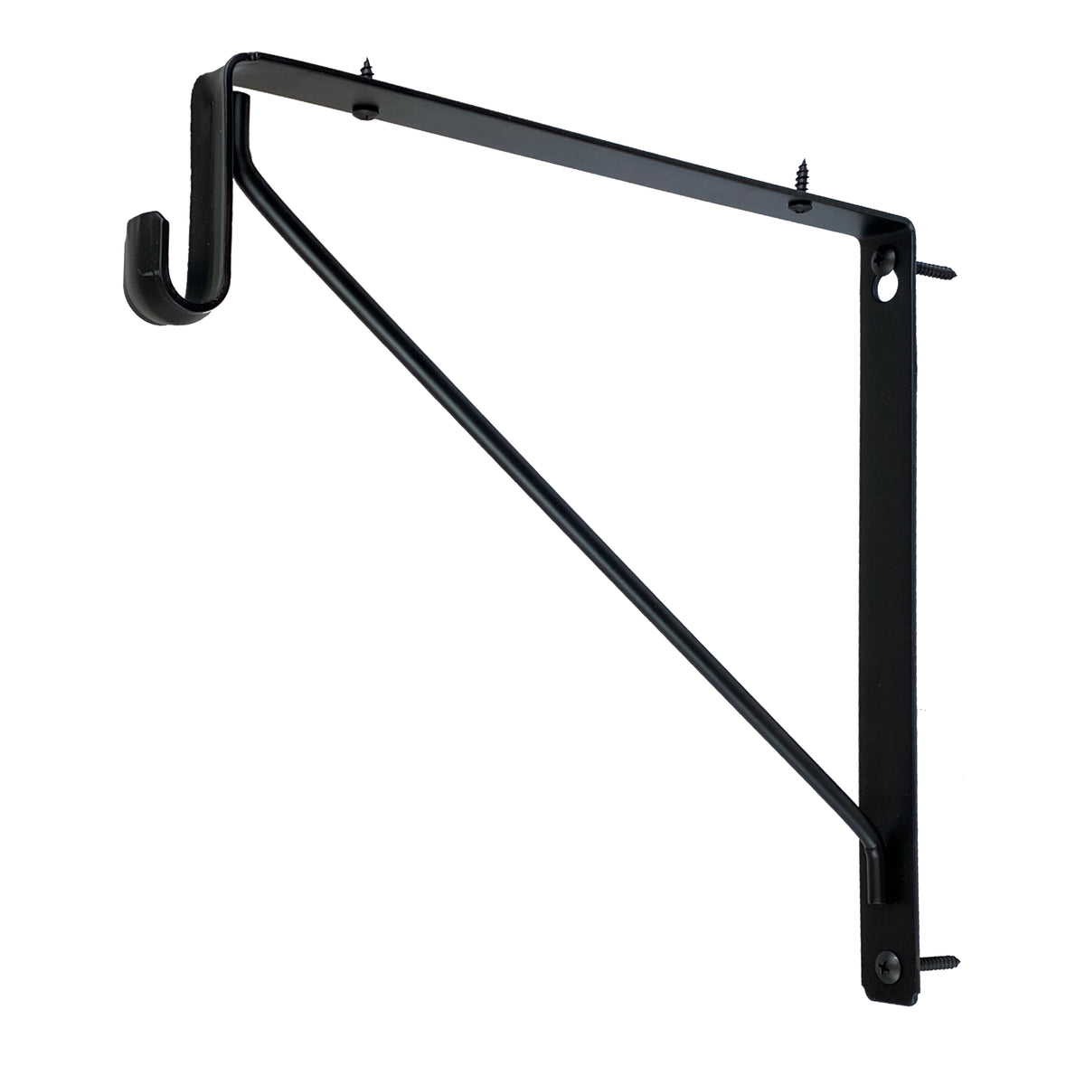 Black Fixed Closet Shelf & Rod Bracket