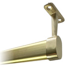 Satin brass oval closet rod Top Mount Bracket with rod