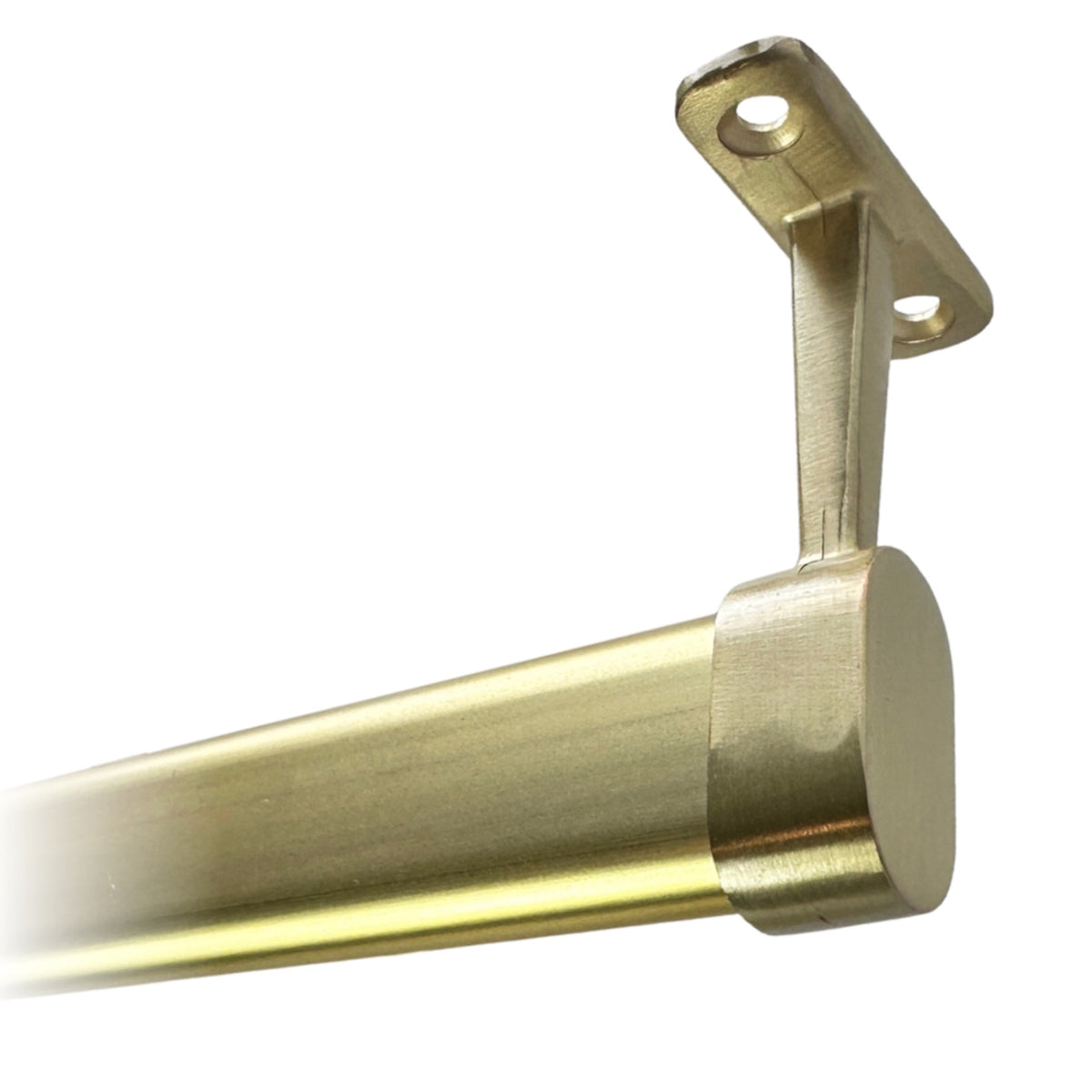 Satin brass oval closet rod Top Mount Bracket with rod