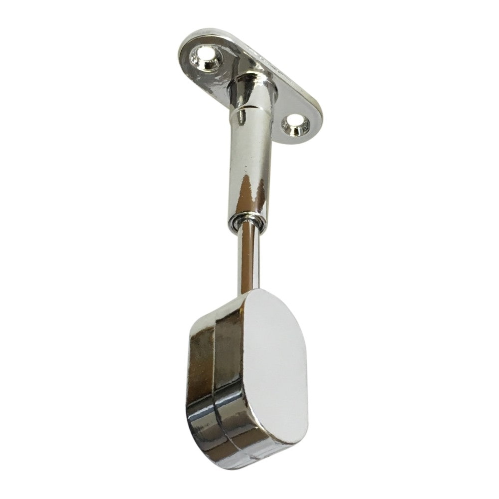 Polished chrome adjustable oval rod end support