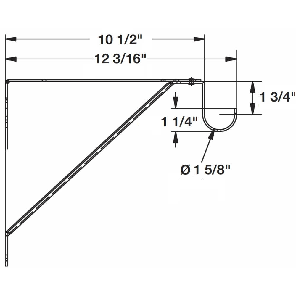 adjustable closet shelf and rod bracket detail