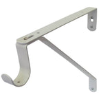 white adjustable closet shelf and rod bracket for 32mm round rod