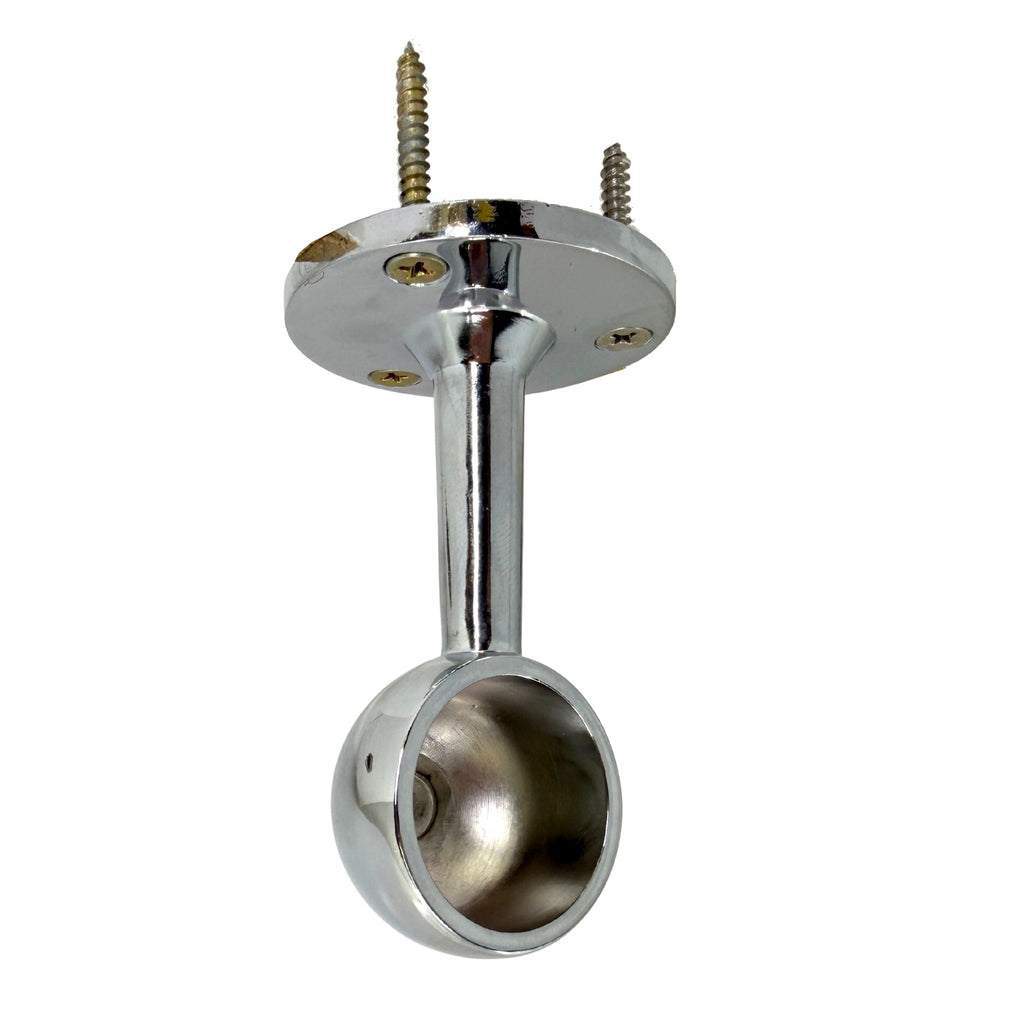 32mm diameter chrome closet rod top mount bracket