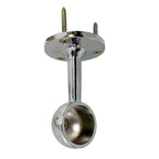 32mm diameter chrome closet rod top mount bracket