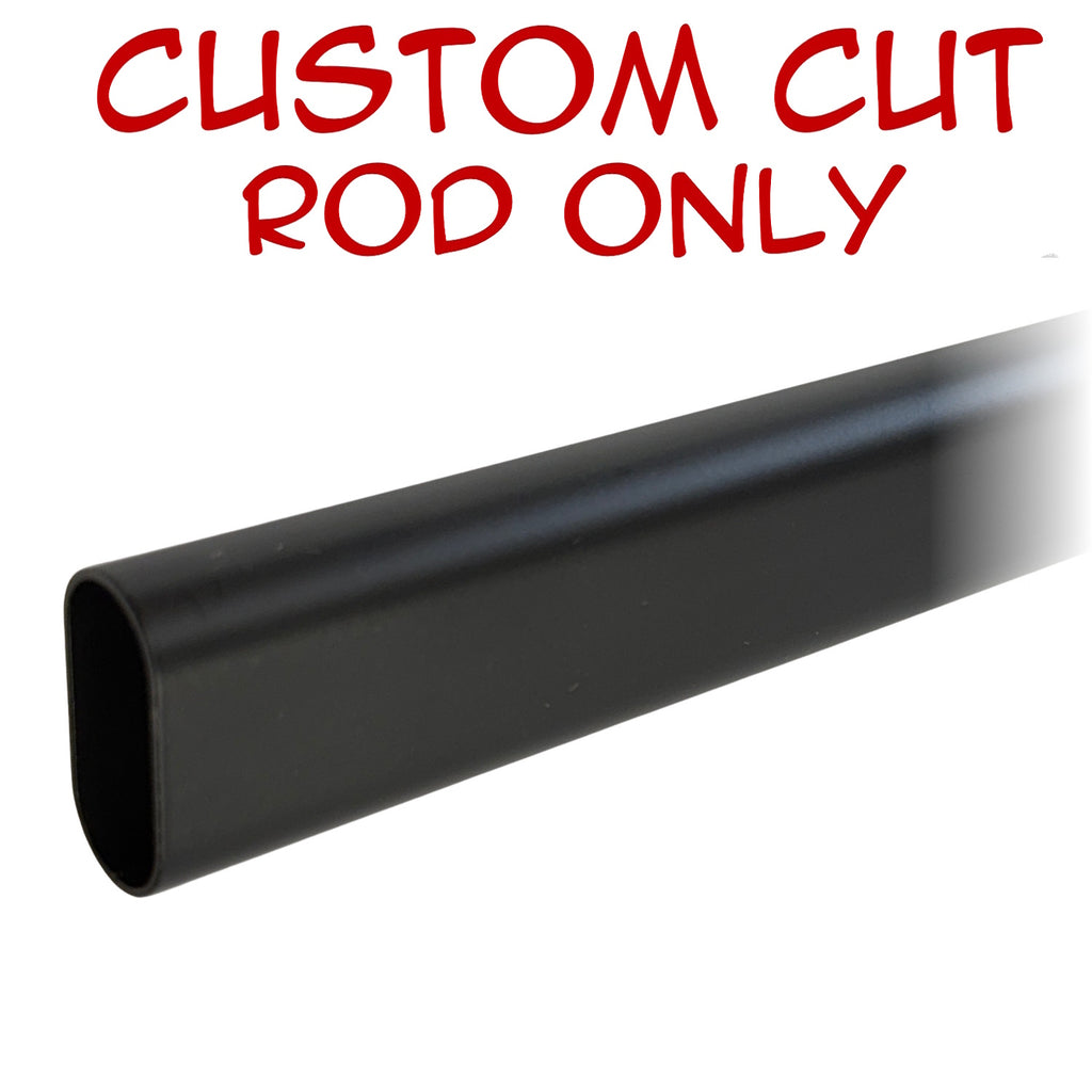 Black oval closet rod custom cut replacement