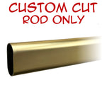 Satin brass oval closet rod custom cut replacement