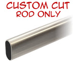 Satin nickel oval closet rod custom cut replacement