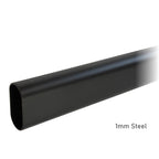 36 inch black oval closet rod