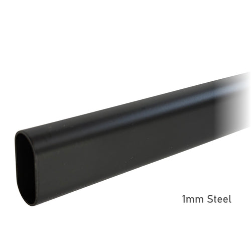36 inch black oval closet rod