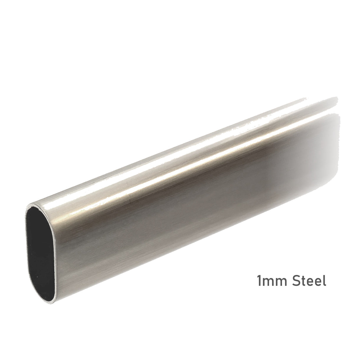 36 inch satin nickel oval closet rod