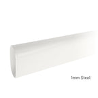 36 inch gloss white oval closet rod