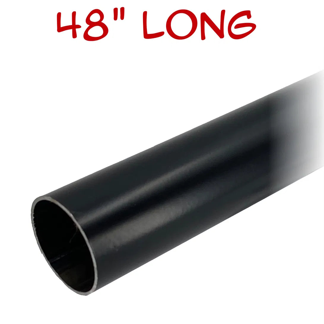 48" black round closet rod only 32mm diameter