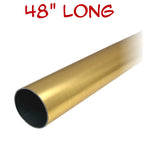 48" satin brass round closet rod only 32mm diameter