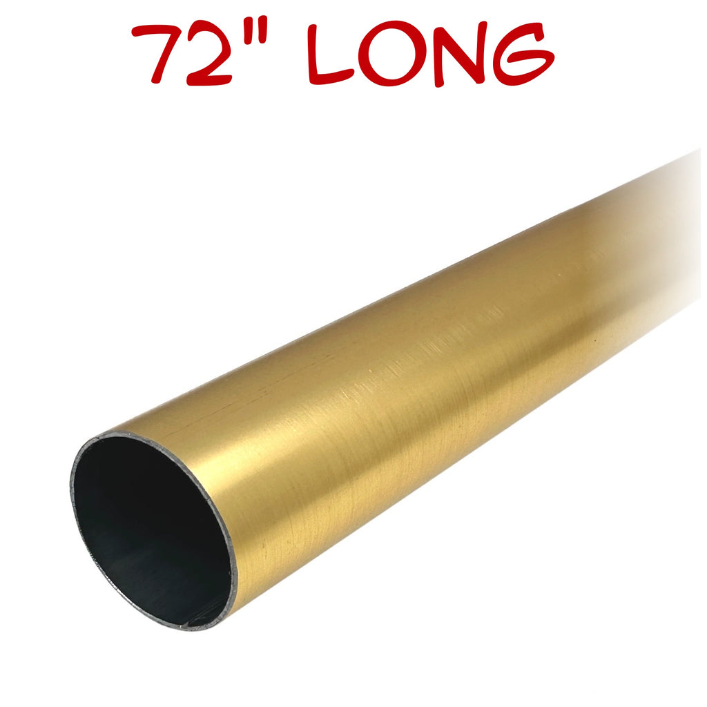 72" satin brass closet rod only 32mm diameter