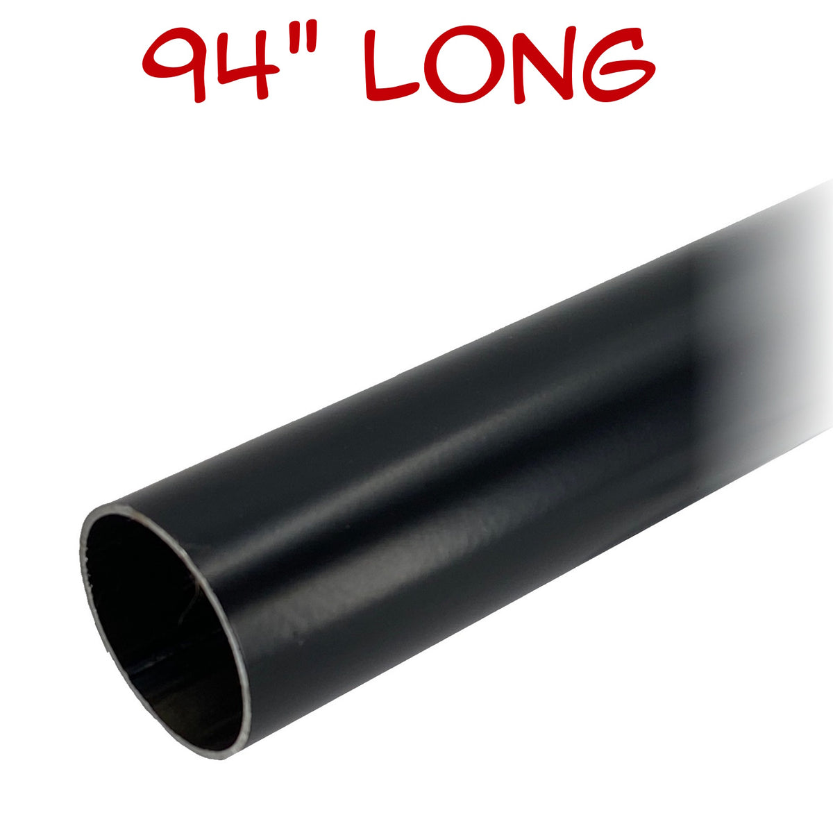 94" black closet rod only 32mm diameter