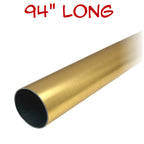 94" satin brass closet rod only 32mm diameter