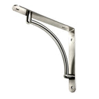Polished chrome contemporary shelf bracket