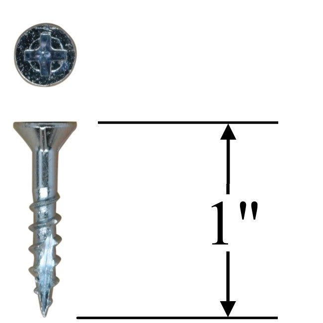 Zinc plated wood screw with partial thread
