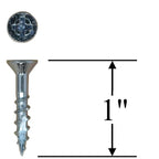 Zinc plated wood screw with partial thread