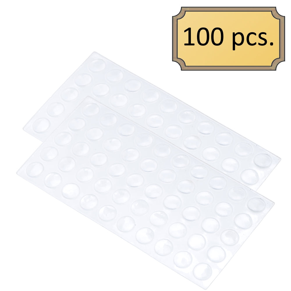 Clear Cabinet Door Bumpers, 1/16" x 5/16" (100 Pack)