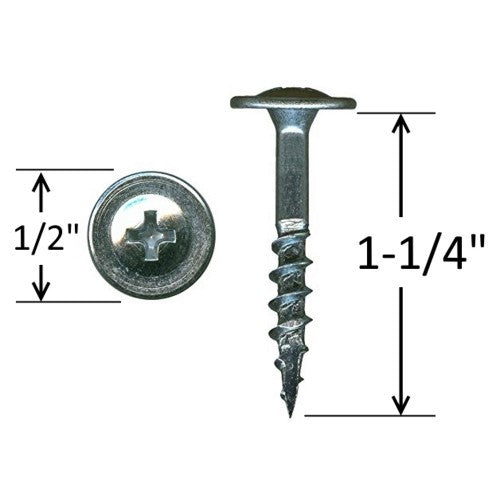 1-1/4 inch washer head drawer front screw specifications