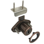 Antique Bronze keyed alike cabinet lock, 7/8 inch bore
