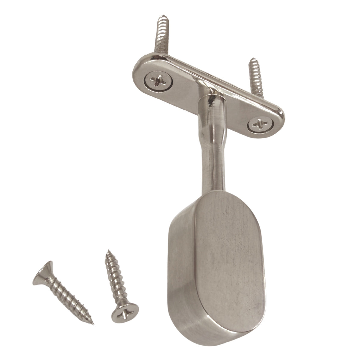 Satin nickel oval closet rod Top Mount Bracket