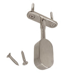 Satin nickel oval closet rod Top Mount Bracket