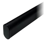 Oval black rod with end cap installed