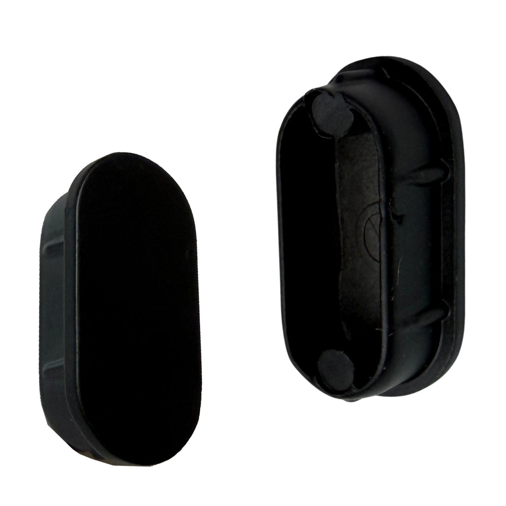 Black oval closet rod end caps