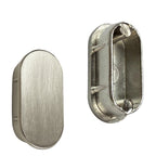 Satin nickel oval closet rod end caps