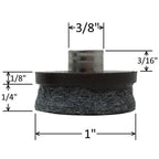 Espresso 1" Hollow Nail Felt Chair Glides (16 Pack) - view 2