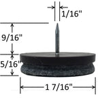 Espresso 1-7/16" Nail-On Felt Glides (16 Pack) - view 2