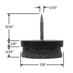 Espresso 7/8" Nail-On Felt Glides - view 2