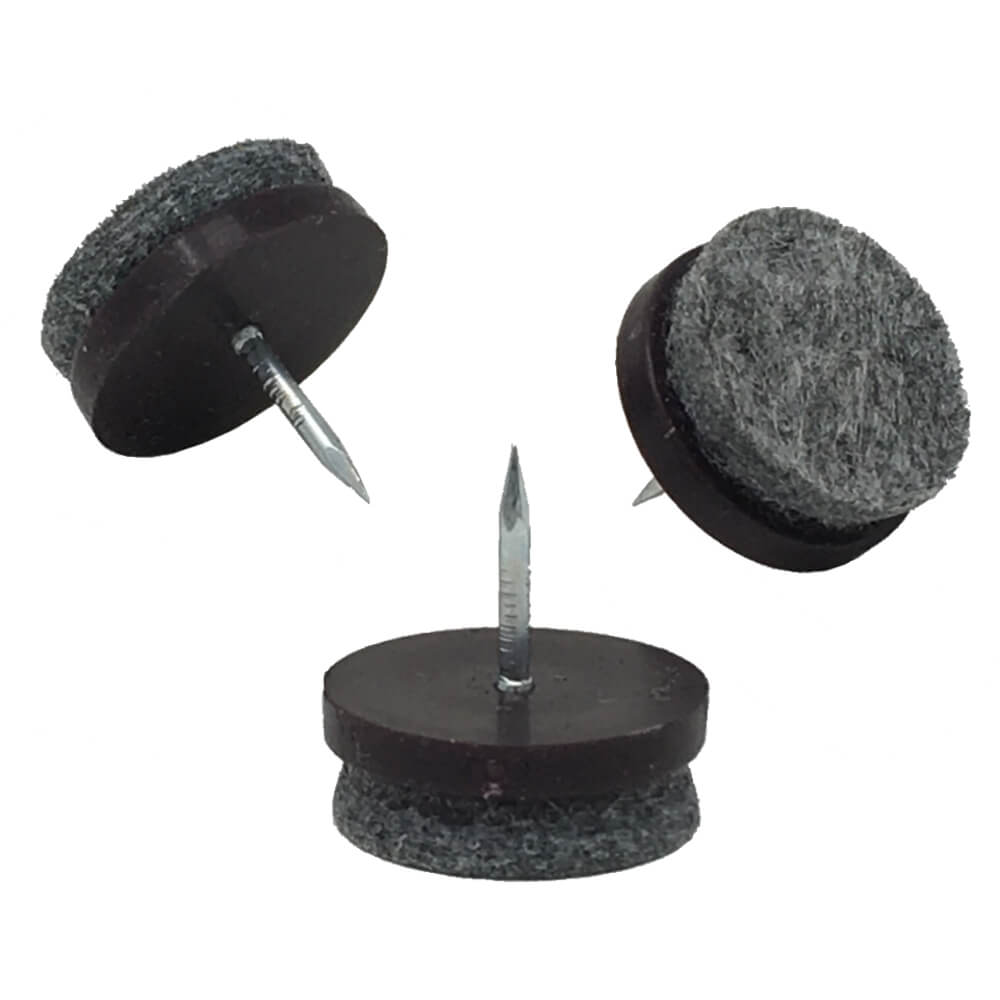 Espresso 15/16" Nail-On Felt Glides (16 Pack)
