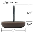 Brown 1" Nylon Furniture Glides (25 Pack) - view 2