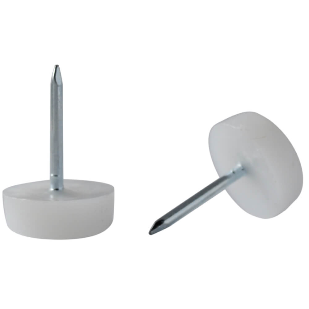 White 5/8" Nylon Furniture Glides (25 Pack)