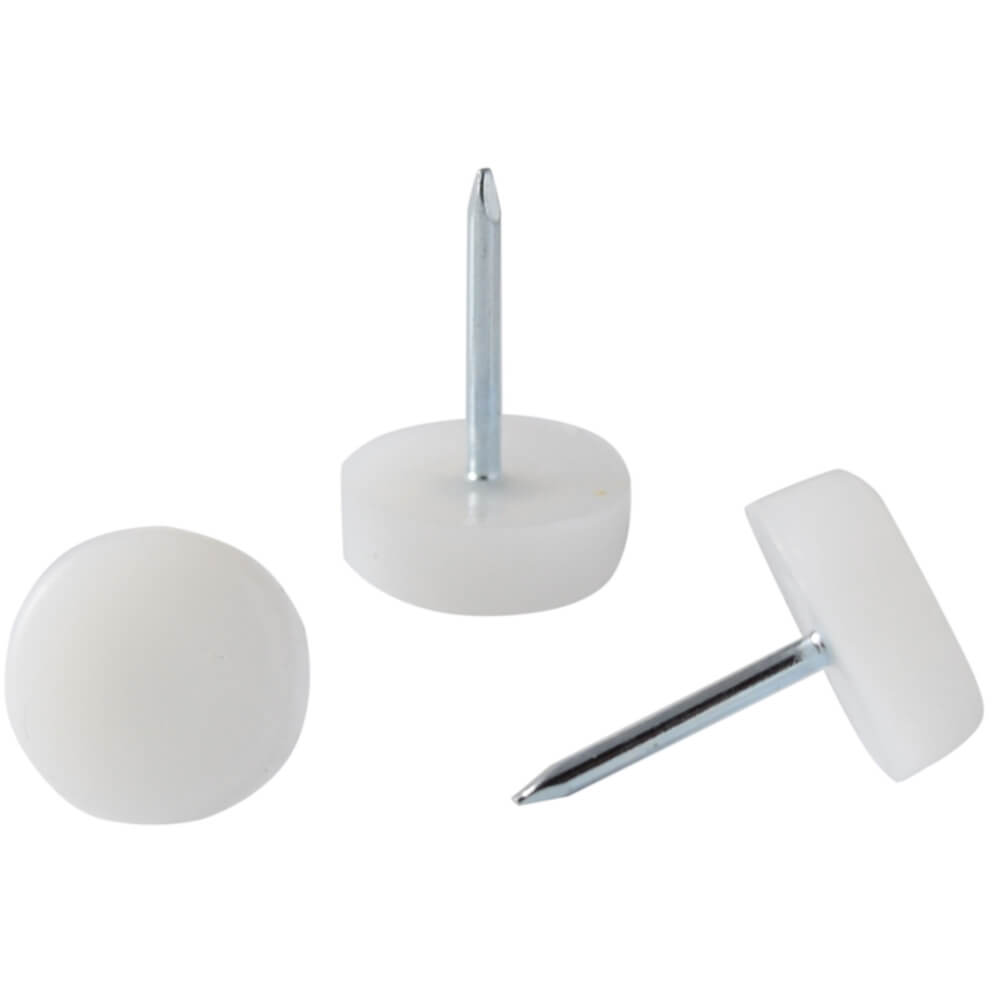White 3/4" Nylon Furniture Glides (25 Pack)